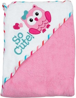 Полотенце для купания Baby Mix с уголком Розовое