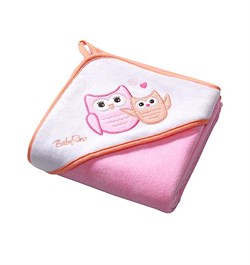 Полотенце велюровое 76х76 BabyOno  Розовое