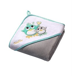 Полотенце велюровое 76х76 BabyOno Серое