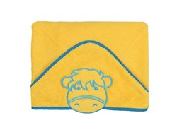 Полотенце с капюшоном  "Happy" от BabyOno  Желтое