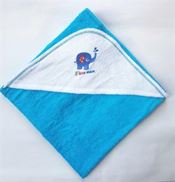 Махровое полотенце для малышей Uviton Голубое Махровое полотенце для малышей Uviton Голубое