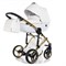детская коляска 2 в 1 Junama Diamond Individual Белая на Золотой раме (кожа) JDI-04